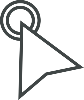 Pointer click sign and symbol png