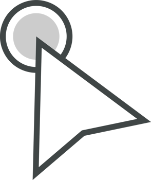 Pointer click sign and symbol png