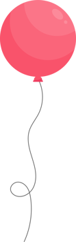 Colored party balloon tied with string png