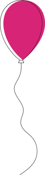 Colored party balloon tied with string png