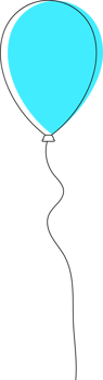 Colored party balloon tied with string png