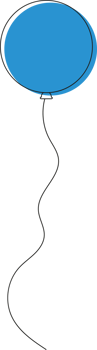 Colored party balloon tied with string png