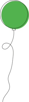Colored party balloon tied with string png