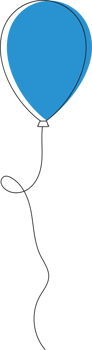 Colored party balloon tied with string png