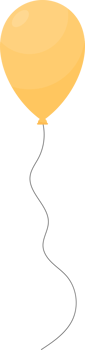 Colored party balloon tied with string png