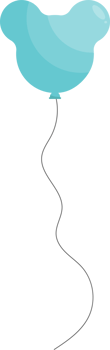 Colored party balloon tied with string png