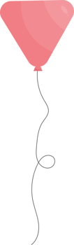 Colored party balloon tied with string png