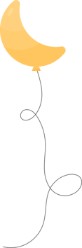 Colored party balloon tied with string png