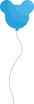 Colored party balloon tied with string png