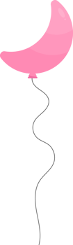 Colored party balloon tied with string png