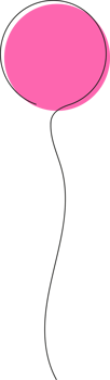 Colored party balloon tied with string png