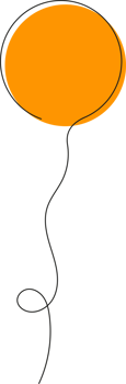Colored party balloon tied with string png