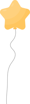 Colored party balloon tied with string png