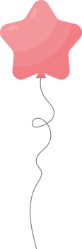 Colored party balloon tied with string png