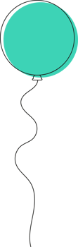 Colored party balloon tied with string png