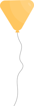 Colored party balloon tied with string png