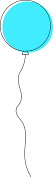 Colored party balloon tied with string png