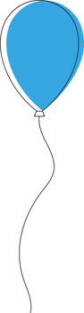 Colored party balloon tied with string png