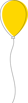 Colored party balloon tied with string png