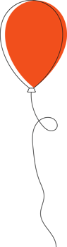 Colored party balloon tied with string png