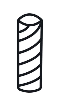 Pasta tortiglioni icon. Vector illustration.