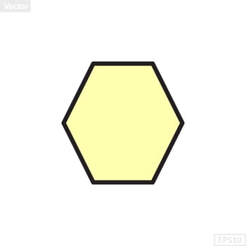 hexagon shape illustration vector graphic