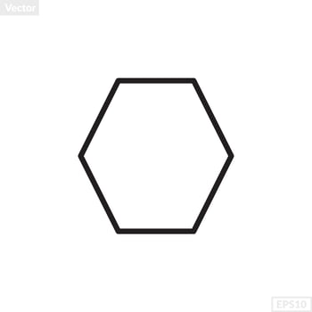 hexagon shape illustration vector graphic