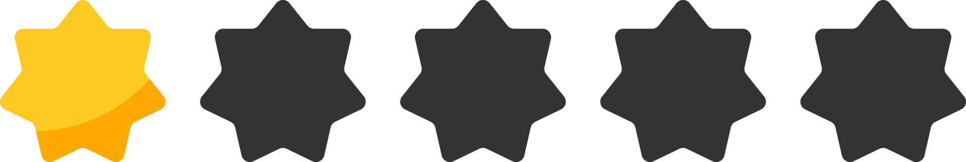 Star rating review with gold stars clip art png