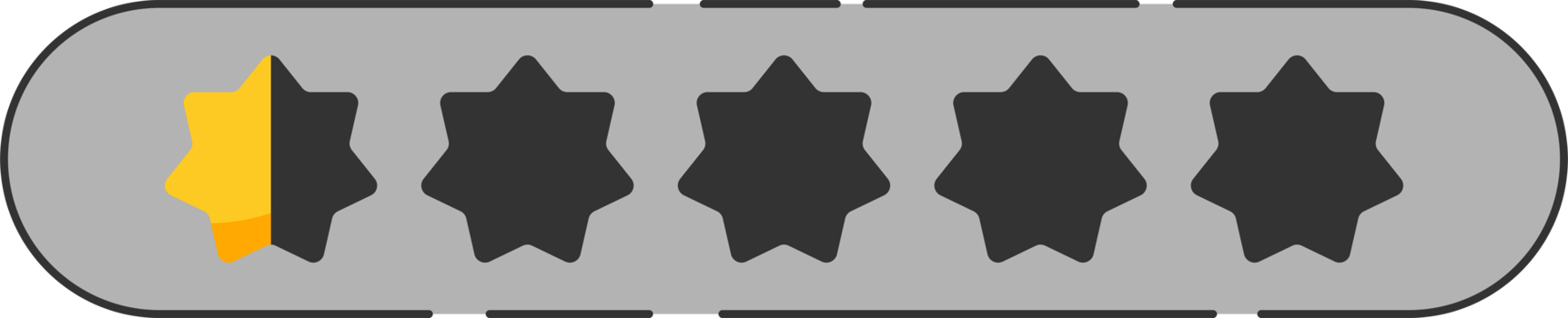 Star rating review with gold stars clip art png
