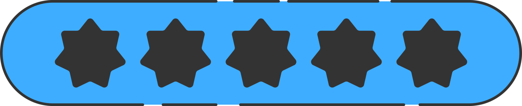 Star rating review with gold stars clip art png