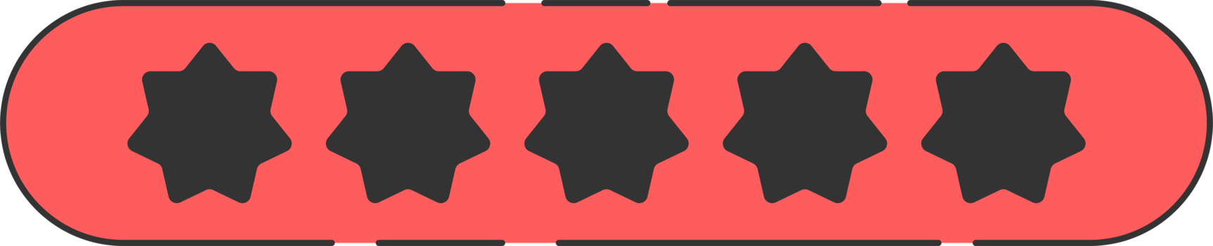 Star rating review with gold stars clip art png