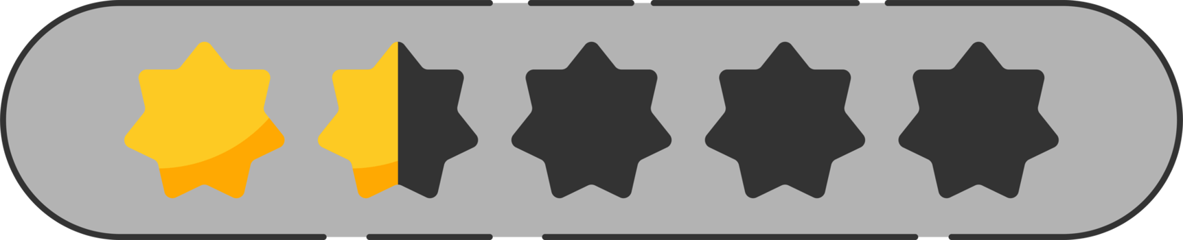 Star rating review with gold stars clip art png