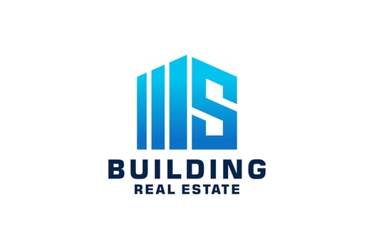 Initials letter S realtor, real estate and property business logo design vector