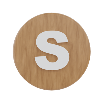 Letter S on shape round png