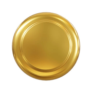 Gold badge medal png