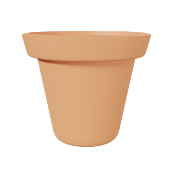 brown pot. 3d render png