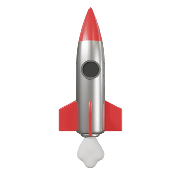 Rocket. 3d render png