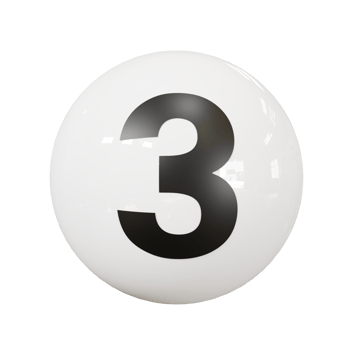 Ball number 3 png