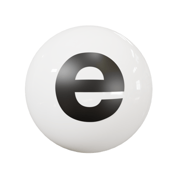 Ball letter e png