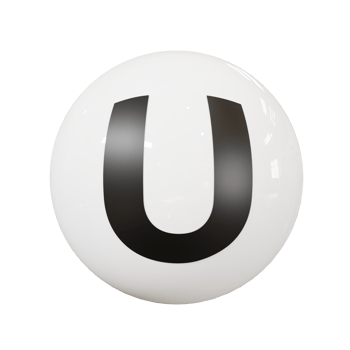 Ball letter U png