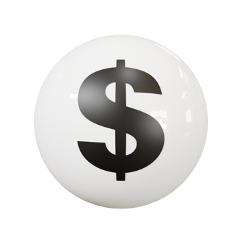 Ball dollar symbol png