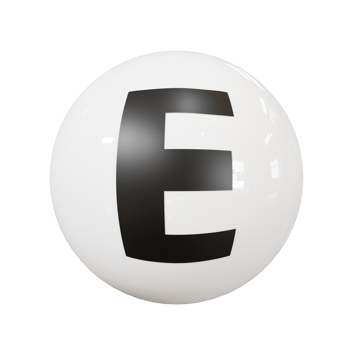 Ball letter E png