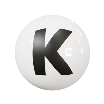 Ball letter K png
