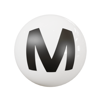 Ball letter M png