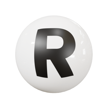 Ball letter R png