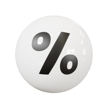 Ball percent symbol png