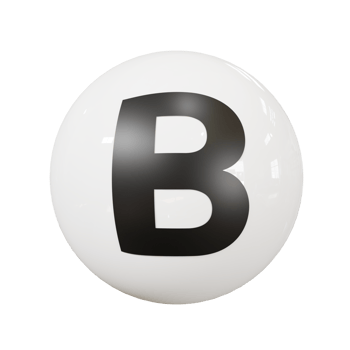 Ball letter B png