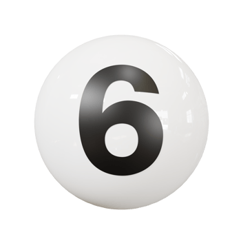Ball number 6 png