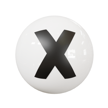 Ball letter X png