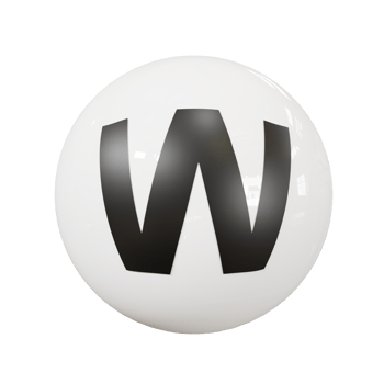 Ball letter W png